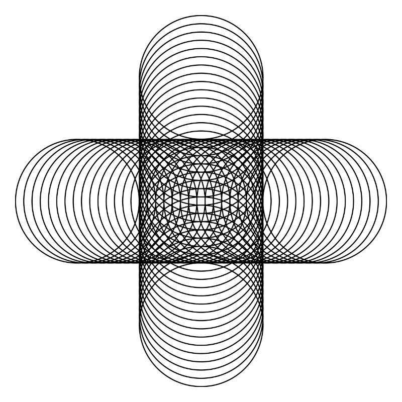 Four Circles / schwarz