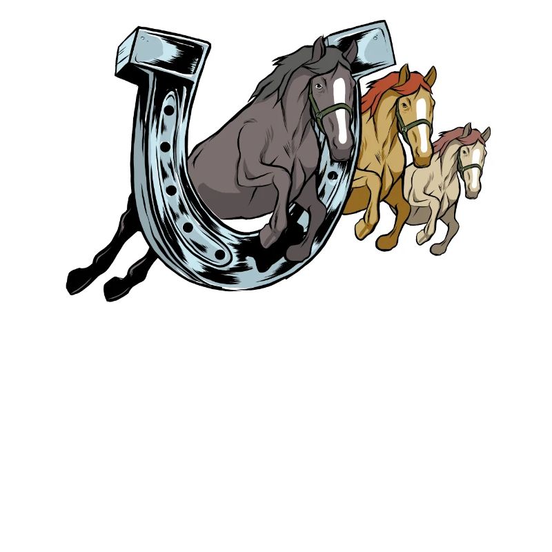 conception de chevaux en fer à cheval pour les cavalières,
