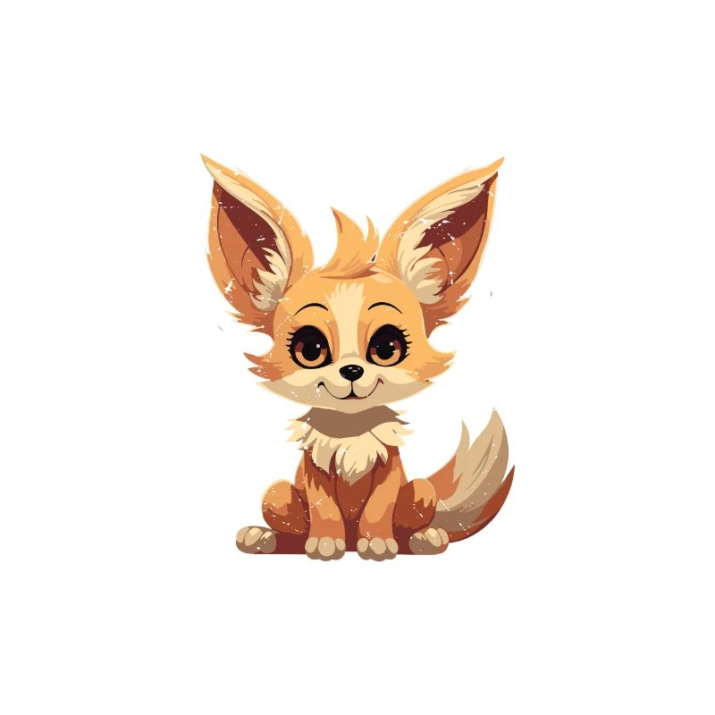 Fennec Fox Enthousiaste Regardant La Faune Mignon