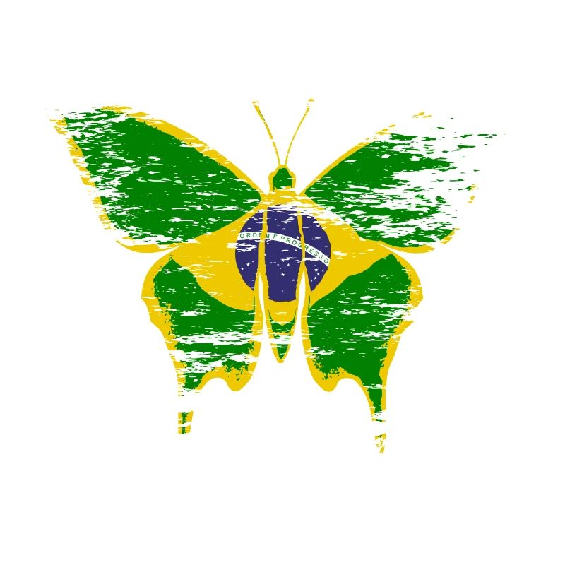 Drapeau du Brésil papillon utilisé