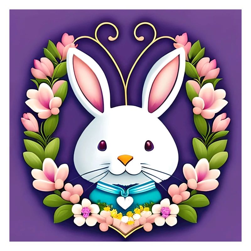 Flower wreath Easter flowers Spring Easter bunny
