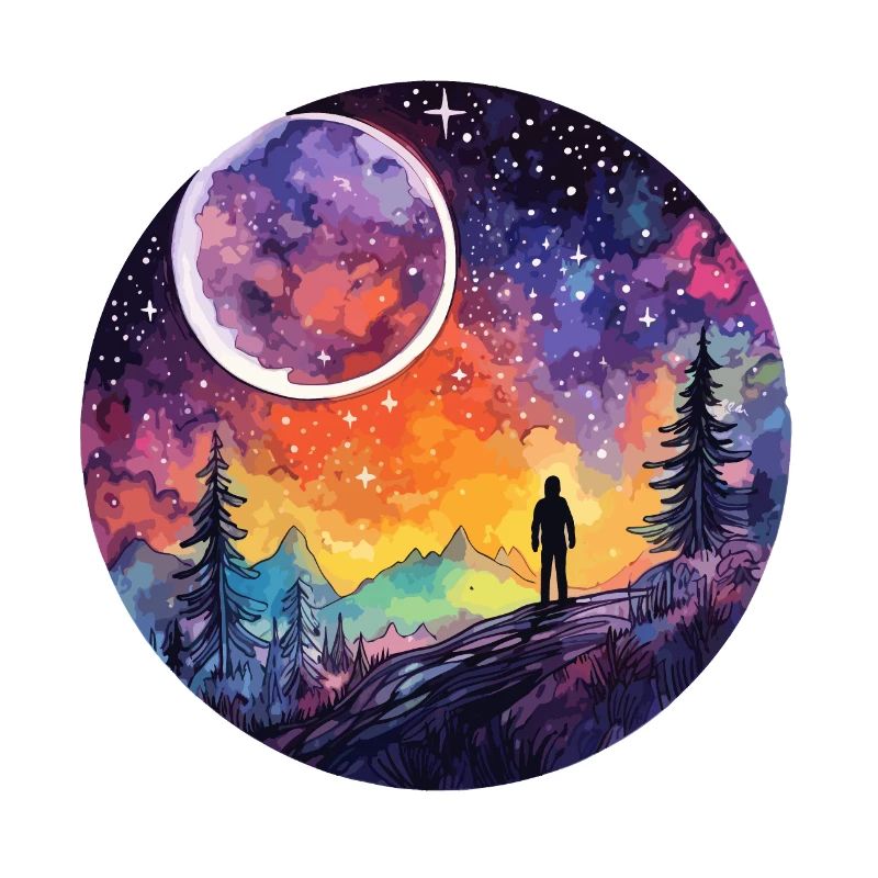 Exploration des surfaces aquarelles - céleste