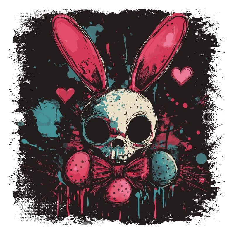 Mignon lapin de Pâques effrayant