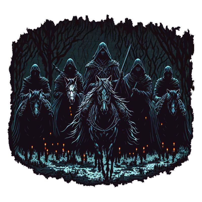 Dunkle Reiter Pixel Style