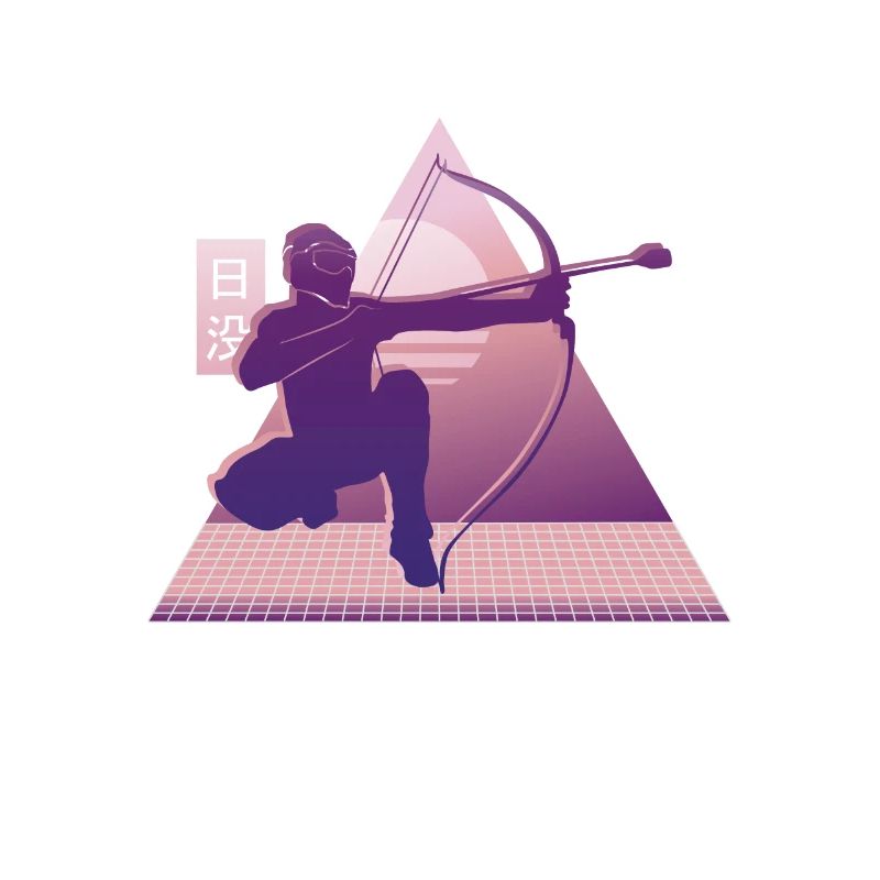 Balise fléchée Vaporwave