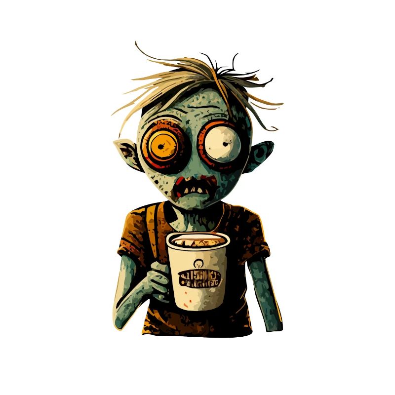 Ich bin ein Zombie vor dem Kaffee