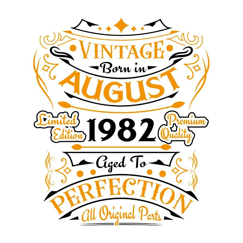 Vintage August 1982 Retro Geburtstagsgeschenk