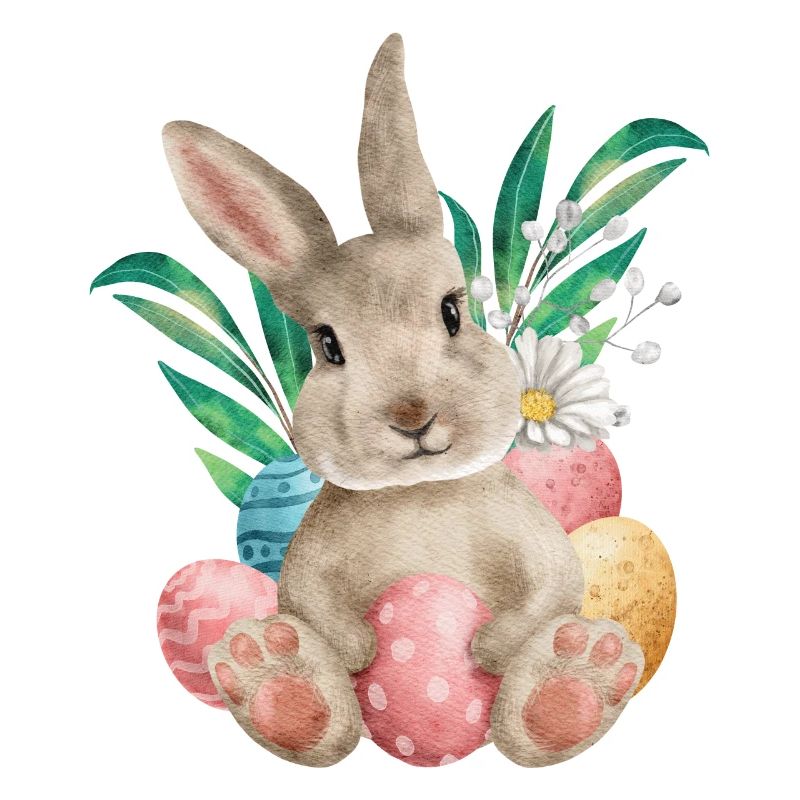 Watercolour Easter and Eggs