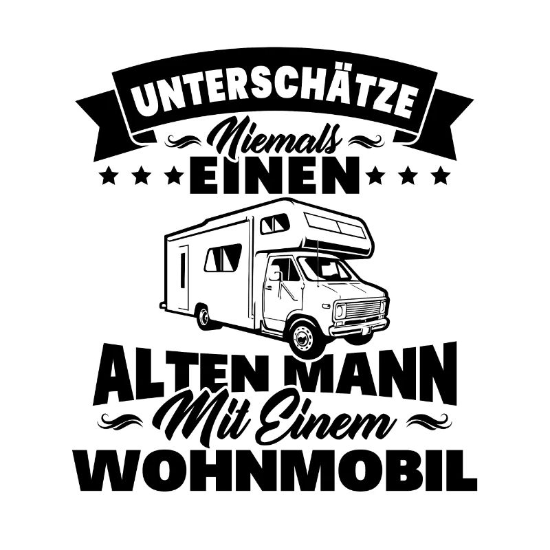alten mann mit einem Wohnmobil