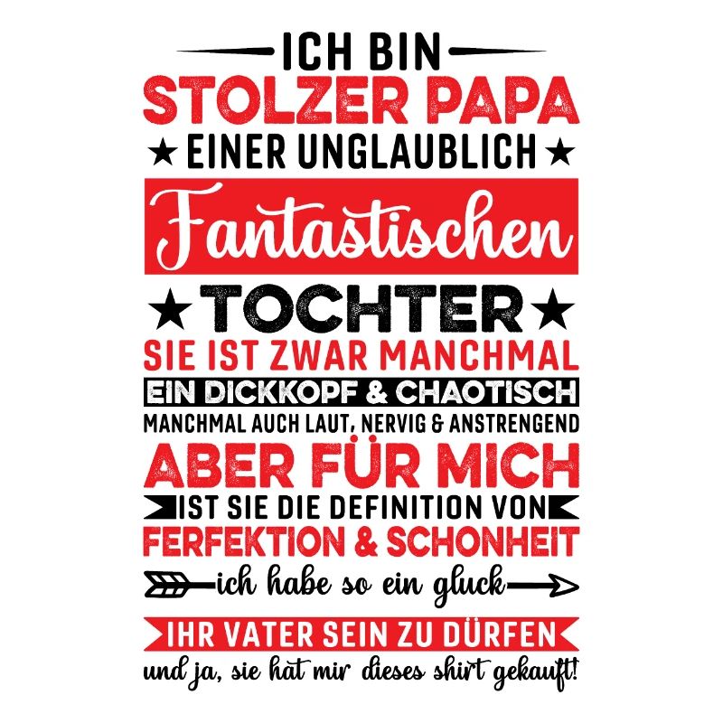 Ich Bin Stolzer Papa Vater Tochter Eltern