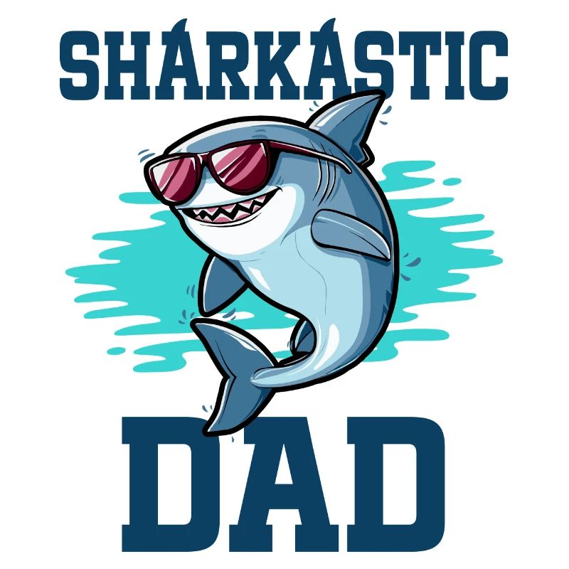 Sharkastic Father Shark Joke Sarcastic Dad