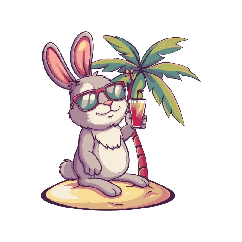 Bunny Summer Beach Comic