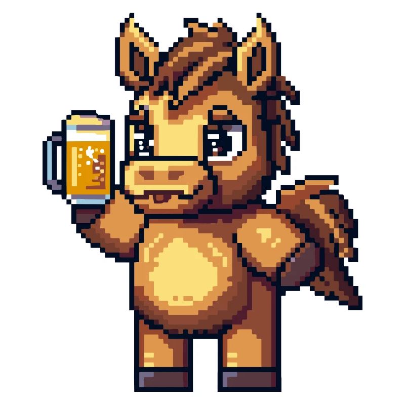 Pferd Bier Pixel