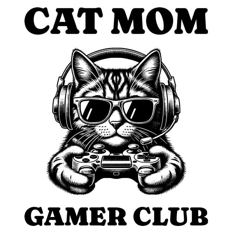 Chat Joueuse Chat Maman Gameuse