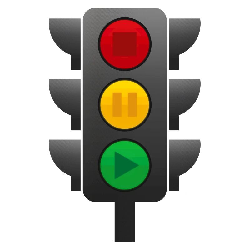 Feu de circulation (arrêt, pause, lecture)