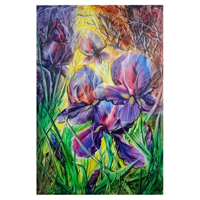 Irises - Encaustic