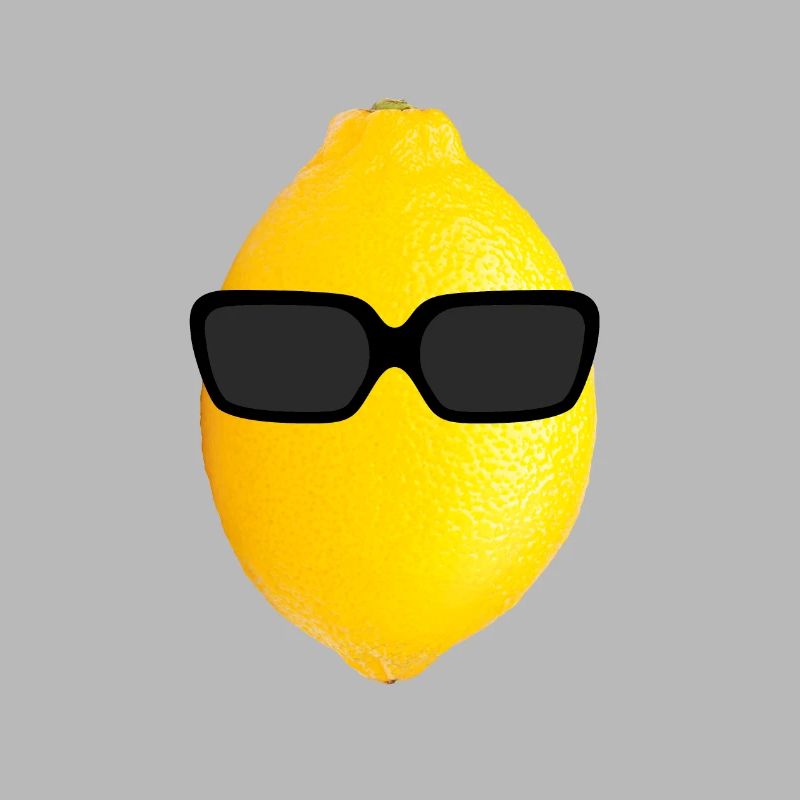 Lemon with glasses