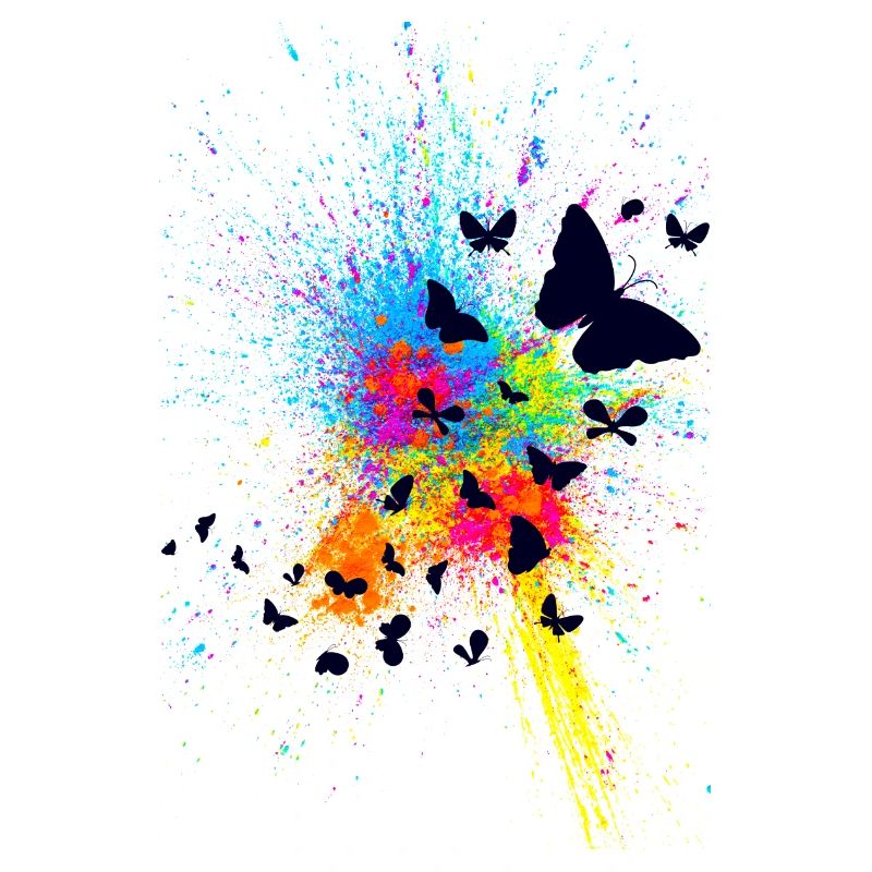 Papillon papillon color splash