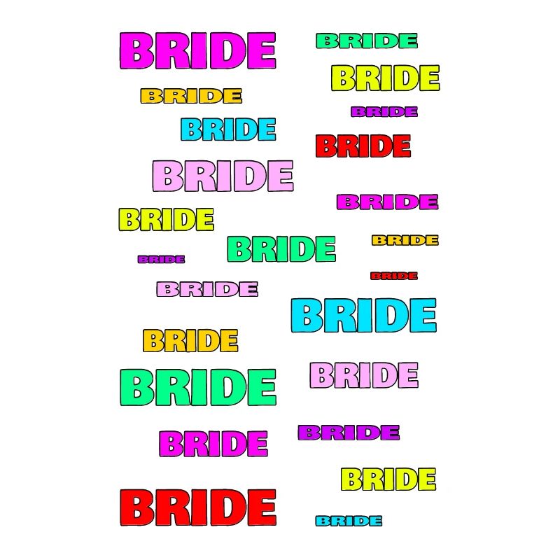 Mariée texte multicolore