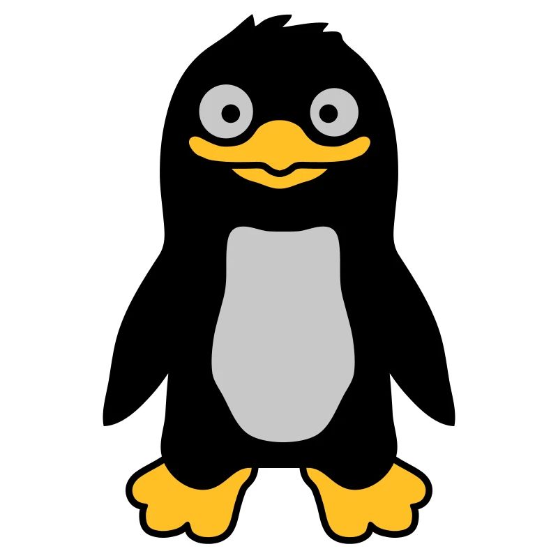 Lustiger ulkiger Pinguin grinst