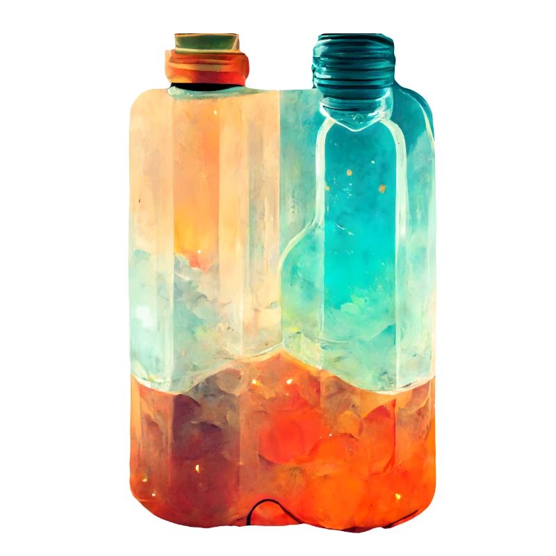 Two drinking bottles Retro