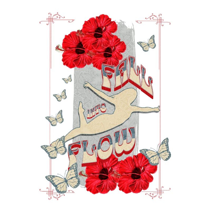 Fall into Flow, Dance Design, Vintage, Retro