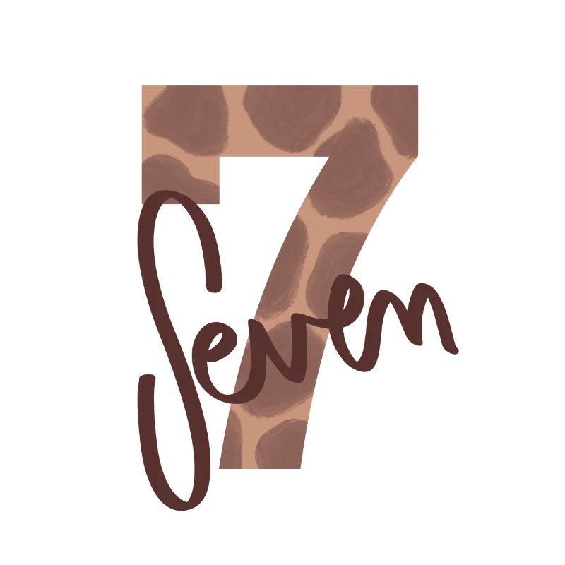 Zahl / Sieben / 7 / Geburtstag / Siebter/ Nummer