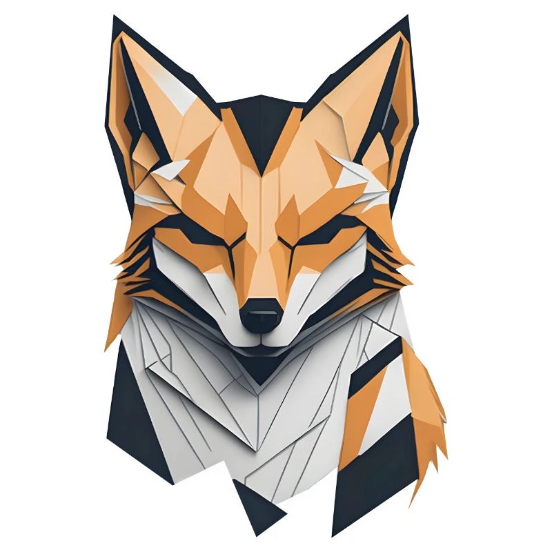 Tête de renard de forme moderne