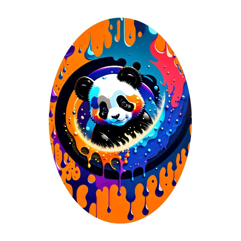 Buntes Kunst Potrait Panda 5