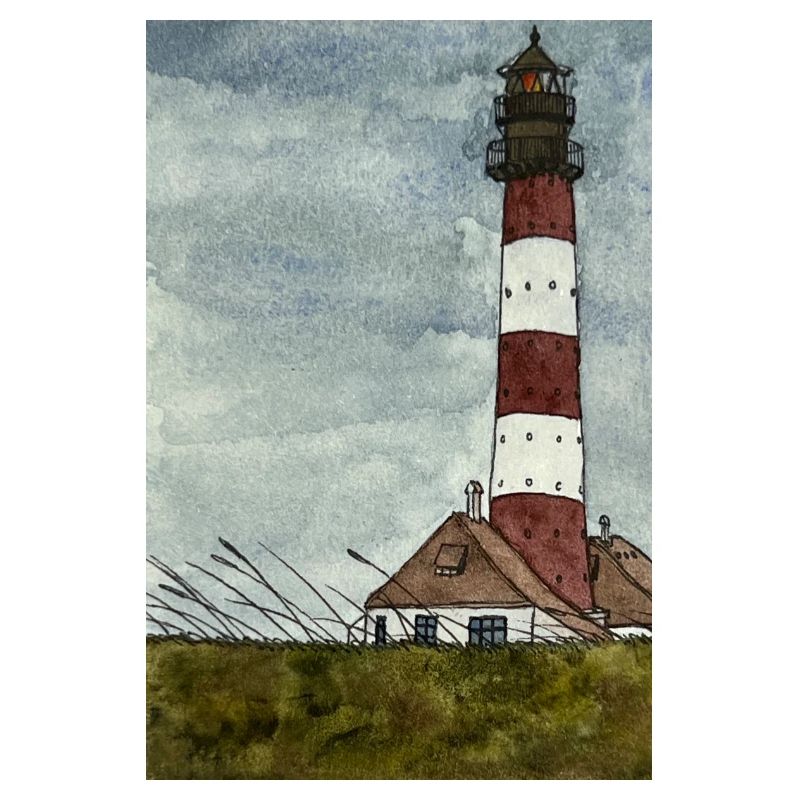 Lighthouse Westerheversand North Sea Coast Moin Coast