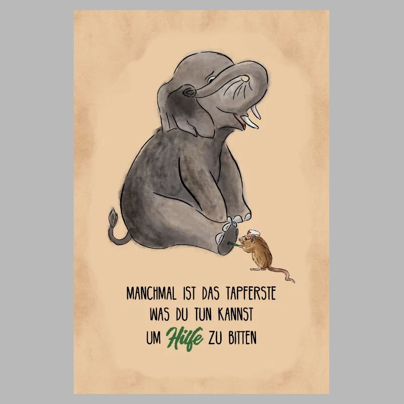 La souris aide l’éléphant : Dire pour plus de bravoure