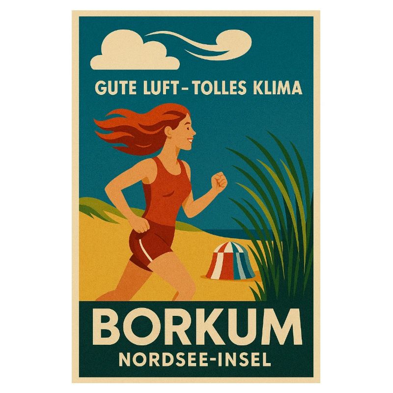 en forme et actif dans le climat de la mer du Nord à Borkum