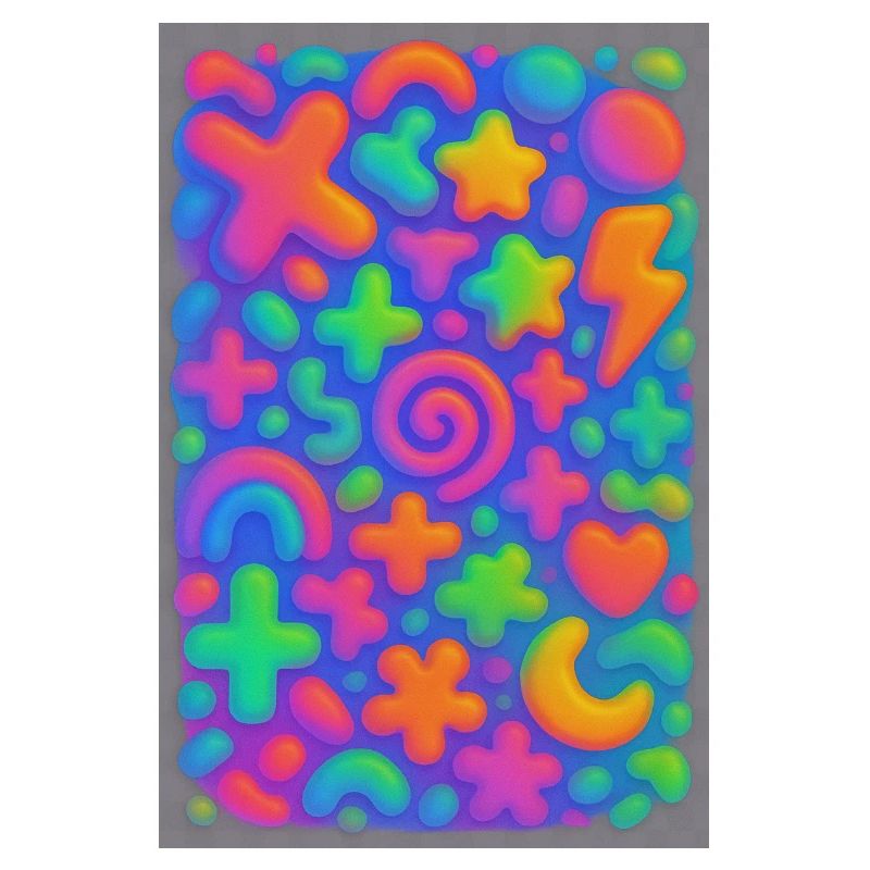 Neon Overload – Overlapping 3D Pop Art Explosion