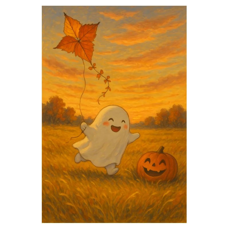 Halloween Geist im Herbst