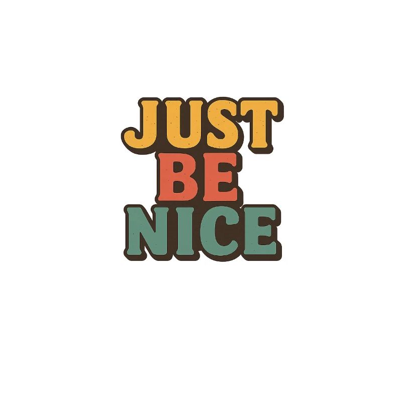 Sei einfach nett Retro-Typografie