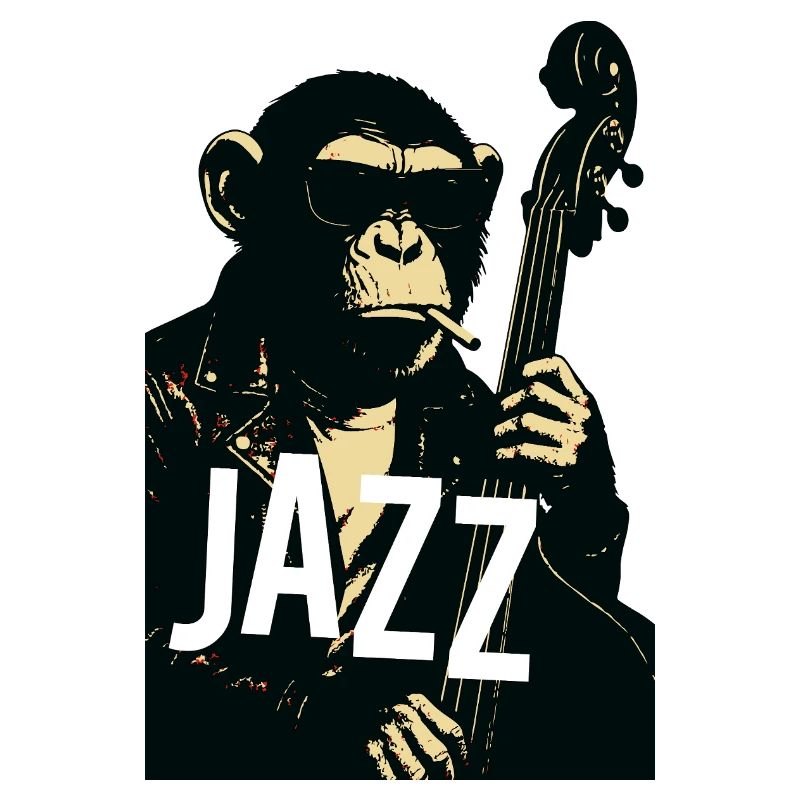 Jazz Monkey Noir Tee