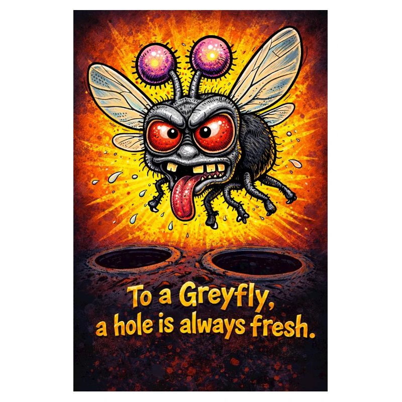 To a Greyfly, a hole is always fresh
