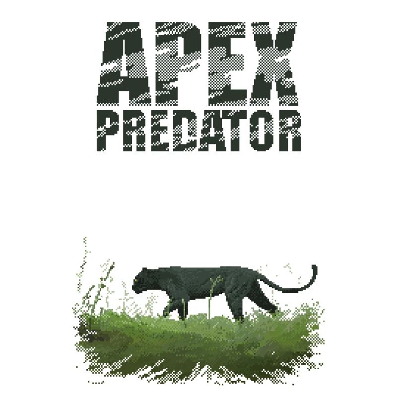 Retro Pixel Art Apex Predator