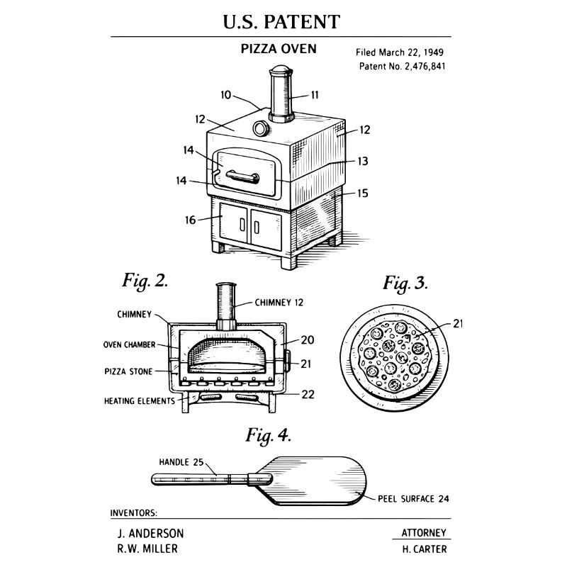 Plan de brevet pour four à pizza