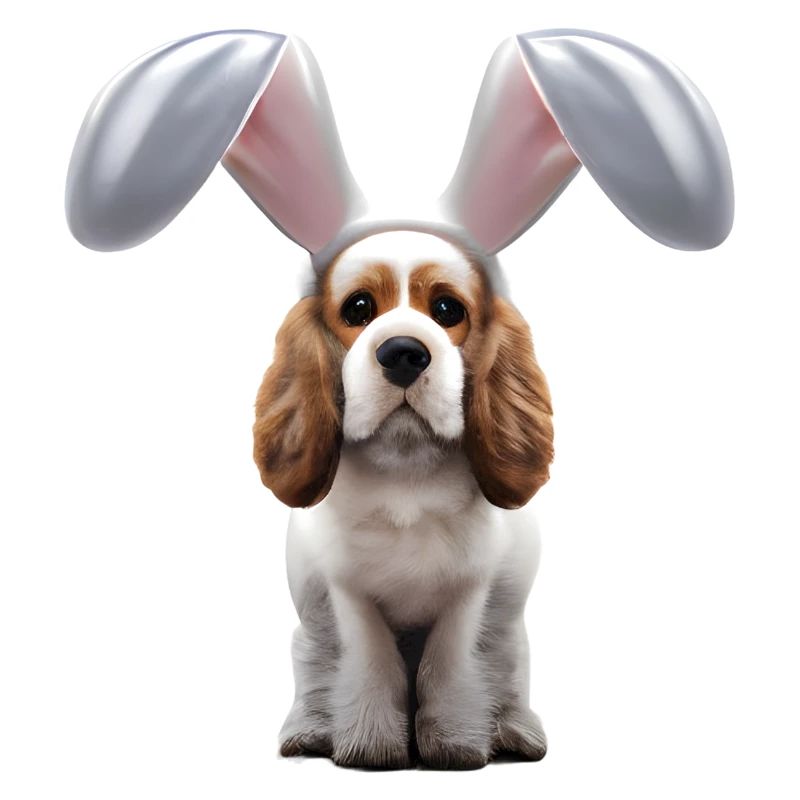 Cocker Spaniel anglais avec oreilles de lapin