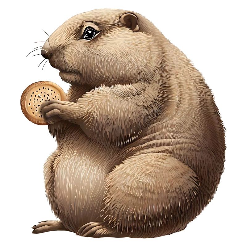 Groundhog mit Cracker