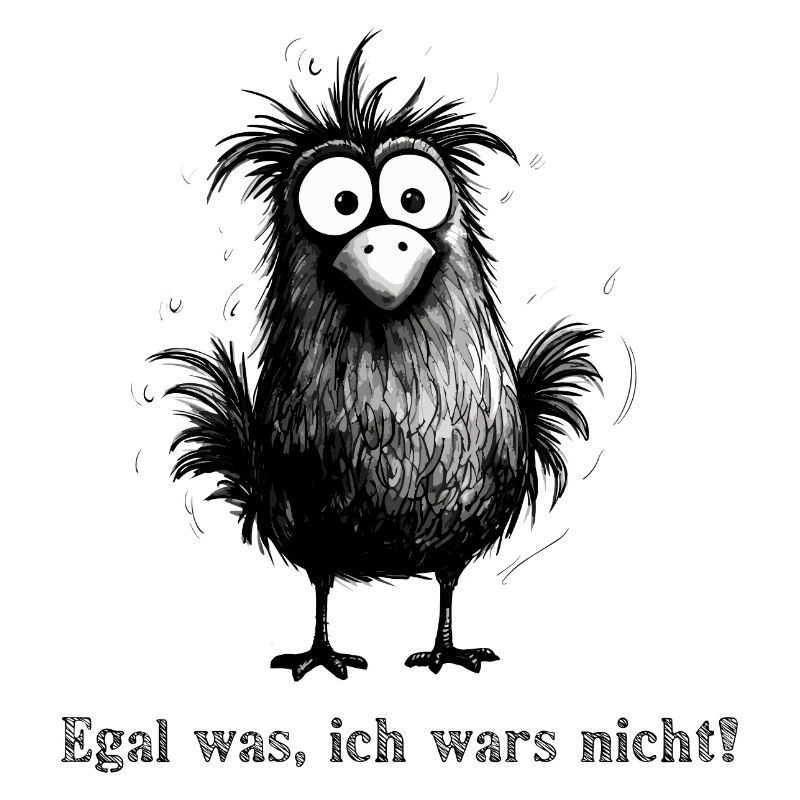 Drôle de conception d’oiseau avec: Peu importe ce que je n’étais pas
