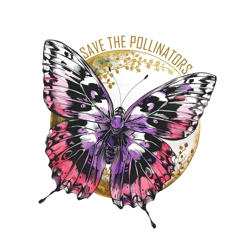 Save the Pollinators - Violet Butterfly