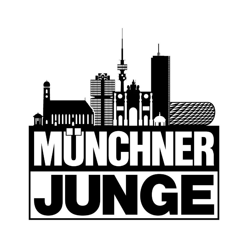 Münchner Junge Schwarz München Silhouette Geschenk