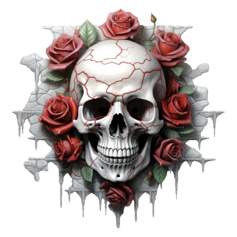 Gothic Blumenkunst Grafik Modedesign