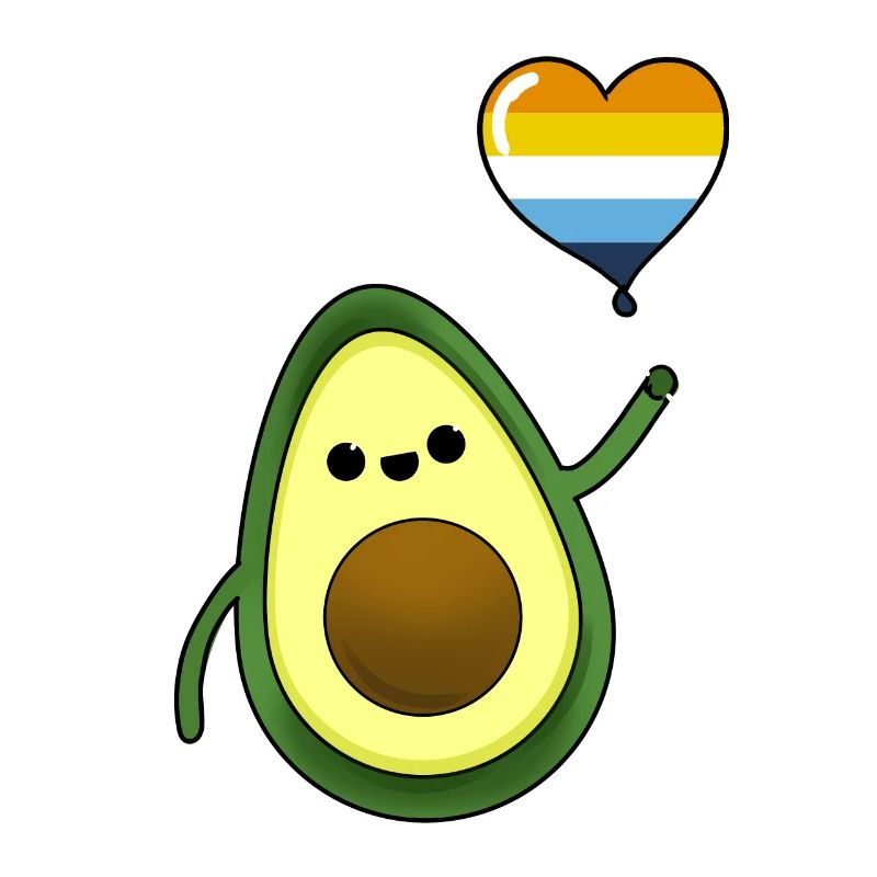 Avocat avec ballon Aroace Pride