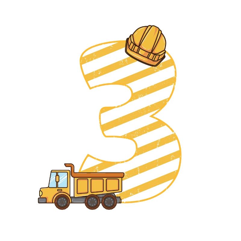 3 years old 3rd construction worker children's birthday party