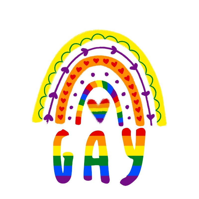 Spruch LGBT Gay Pride Boho Regenbogen