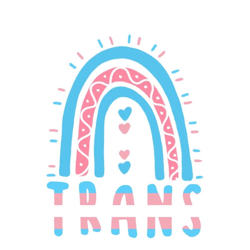 Transgender Spruch Trans Boho Regenbogen