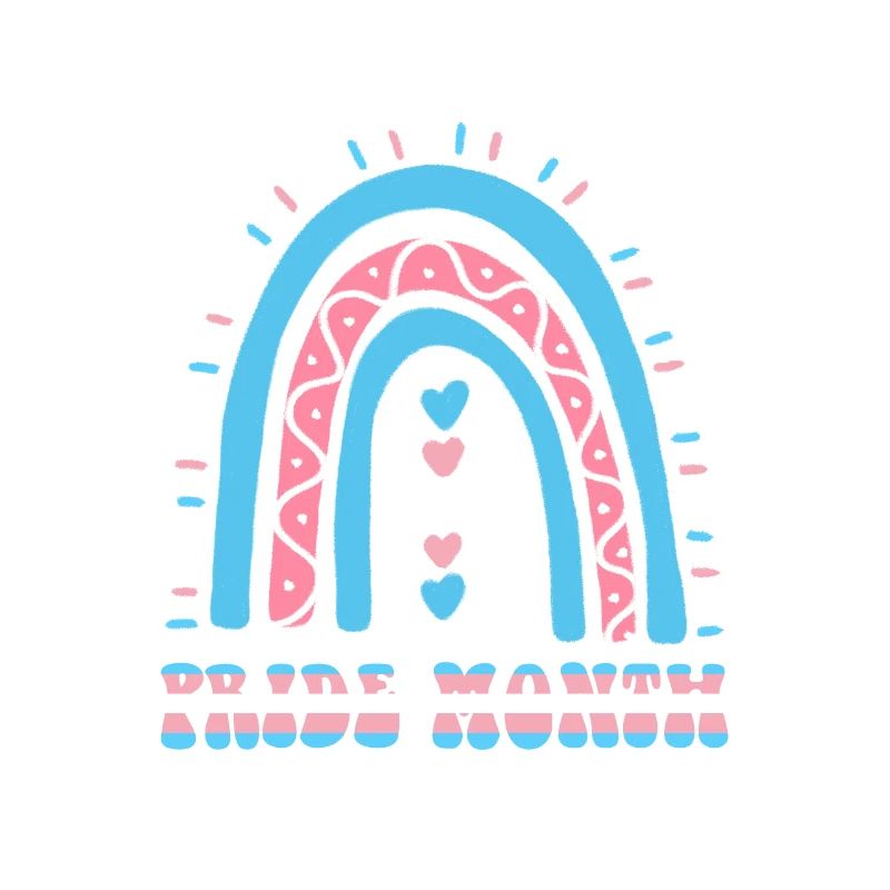 Joyeux mois de la fierté Trans Boho Rainbow